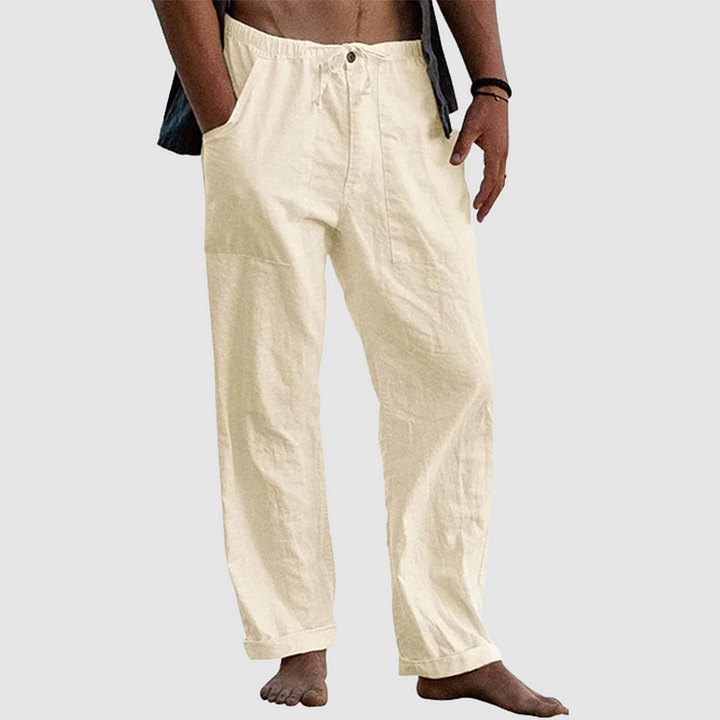 CALORA_ Vincenzo & Co | Luchtige Linnen Strandbroek Relaxed Fit