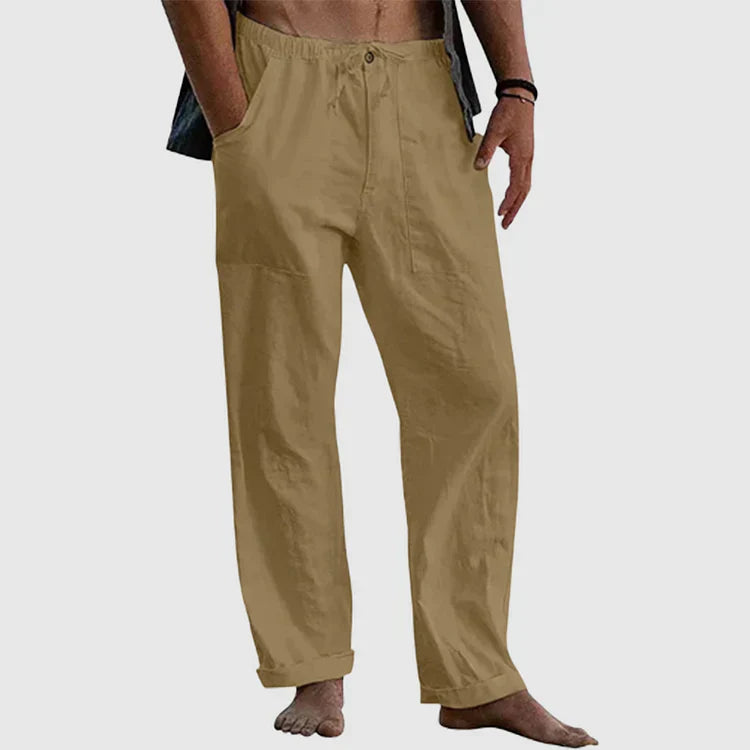 CALORA_ Vincenzo & Co | Luchtige Linnen Strandbroek Relaxed Fit