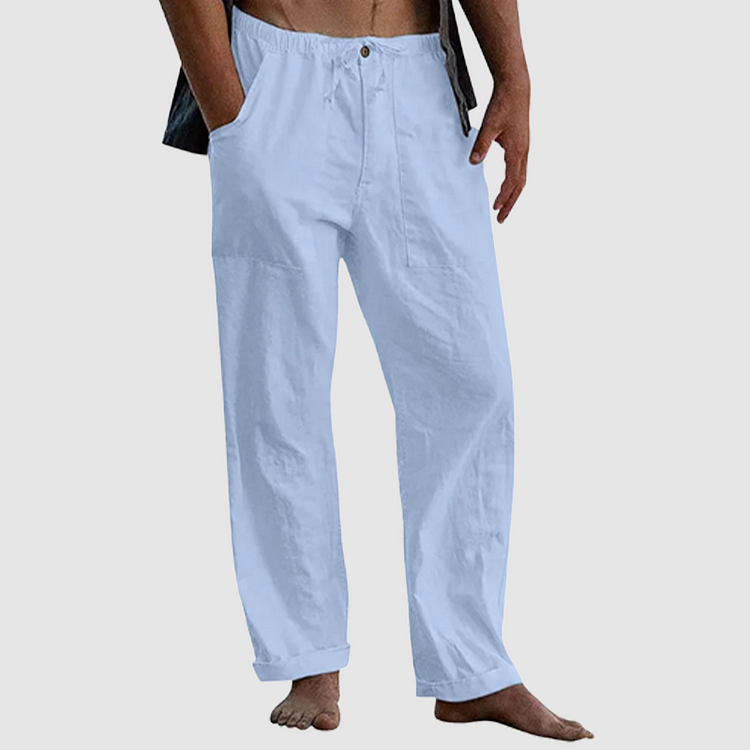 CALORA_ Vincenzo & Co | Luchtige Linnen Strandbroek Relaxed Fit