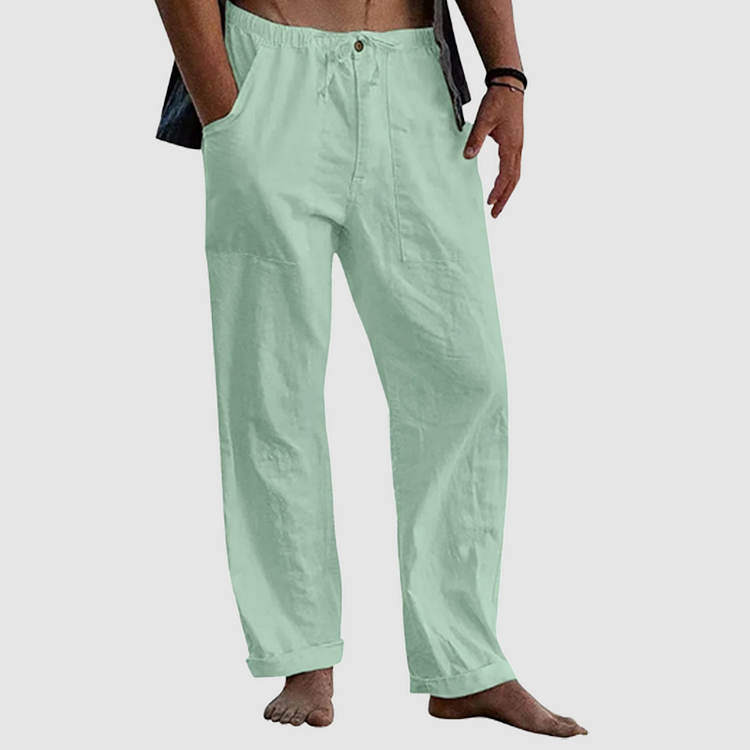 CALORA_ Vincenzo & Co | Luchtige Linnen Strandbroek Relaxed Fit