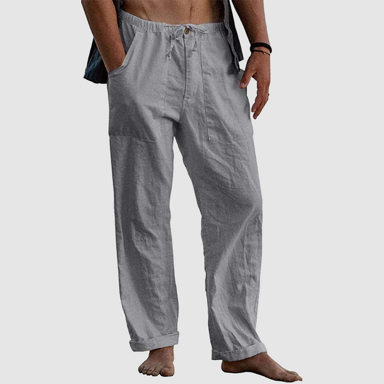 CALORA_ Vincenzo & Co | Luchtige Linnen Strandbroek Relaxed Fit