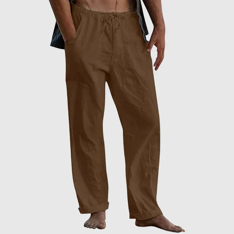 CALORA_ Vincenzo & Co | Luchtige Linnen Strandbroek Relaxed Fit