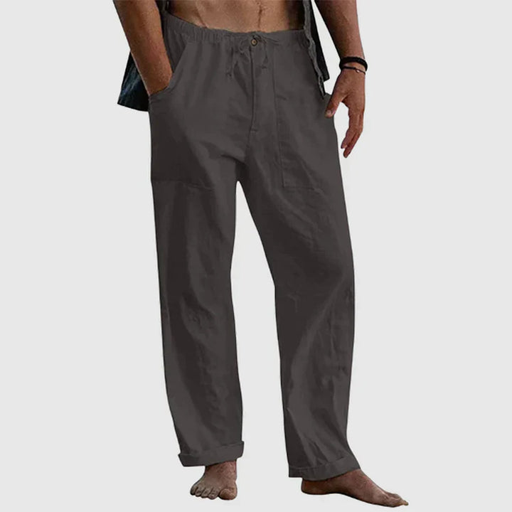CALORA_ Vincenzo & Co | Luchtige Linnen Strandbroek Relaxed Fit