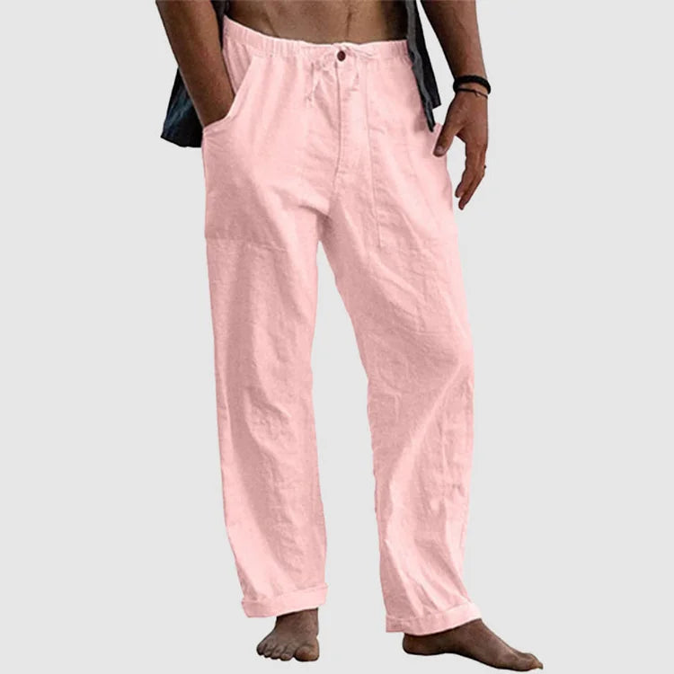 CALORA_ Vincenzo & Co | Luchtige Linnen Strandbroek Relaxed Fit