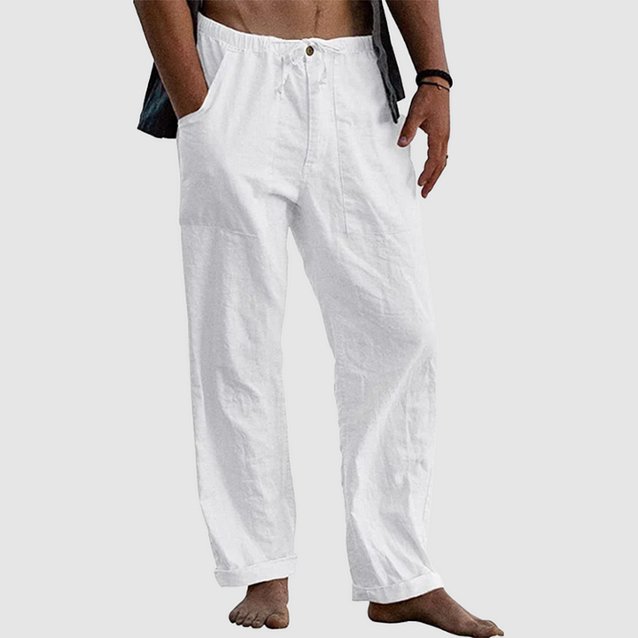 CALORA_ Vincenzo & Co | Luchtige Linnen Strandbroek Relaxed Fit