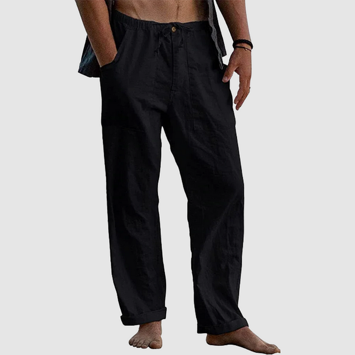 CALORA_ Vincenzo & Co | Luchtige Linnen Strandbroek Relaxed Fit