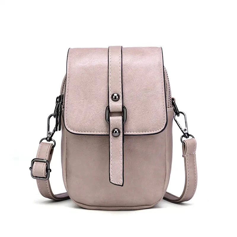 CALORA_ Vintage Multifunctionele Zachte Leren Schoudertas voor Dames