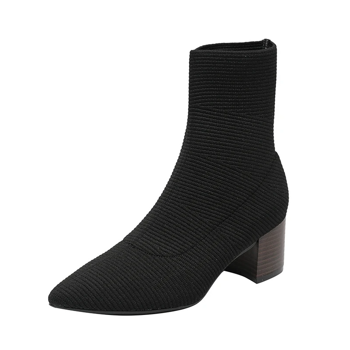 Vionna | Elegante dameslaarzen met hoge hak-Laarzen-Calora-Zwart-32-Calora