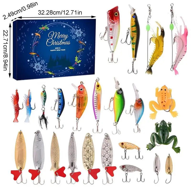 Visspullen Advent Kalender | 24 Dagen Kerst Advents Kalender Voor Vissers-Elektronica/Gadgets-Calora-Snoek-Calora