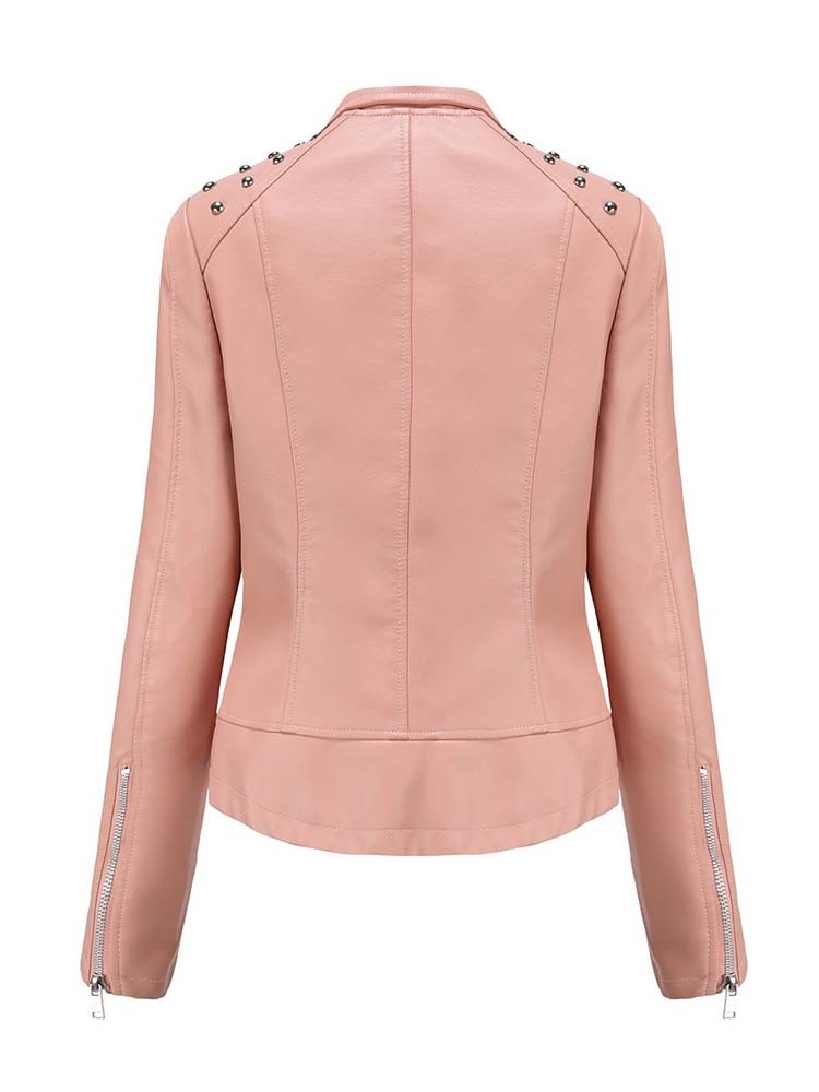 Vita | Stijlvolle PU leren jas voor dames-Leren Jassen-Calora-Zwart-S-Calora