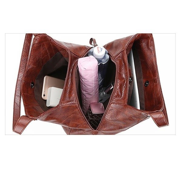 Vivanta | Grote Vegan Leren Tas-Handtassen-Calora-Auburn-Calora