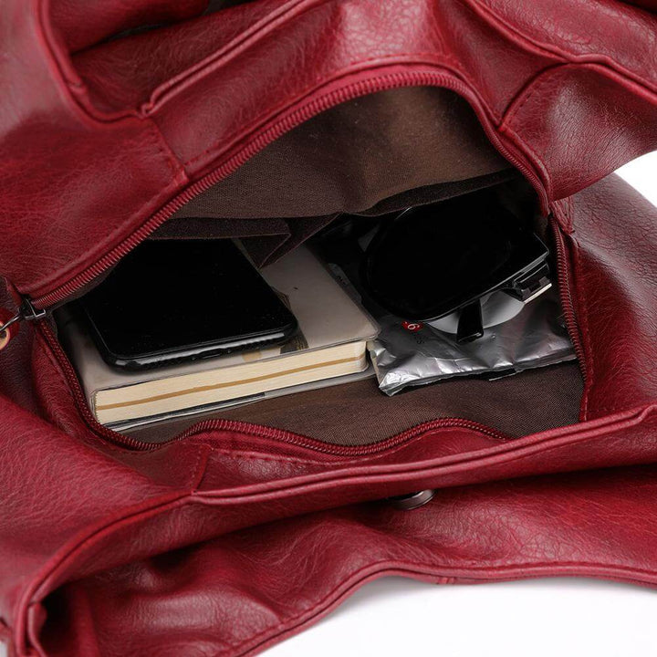 Vivanta | Grote Vegan Leren Tas-Handtassen-Calora-Auburn-Calora