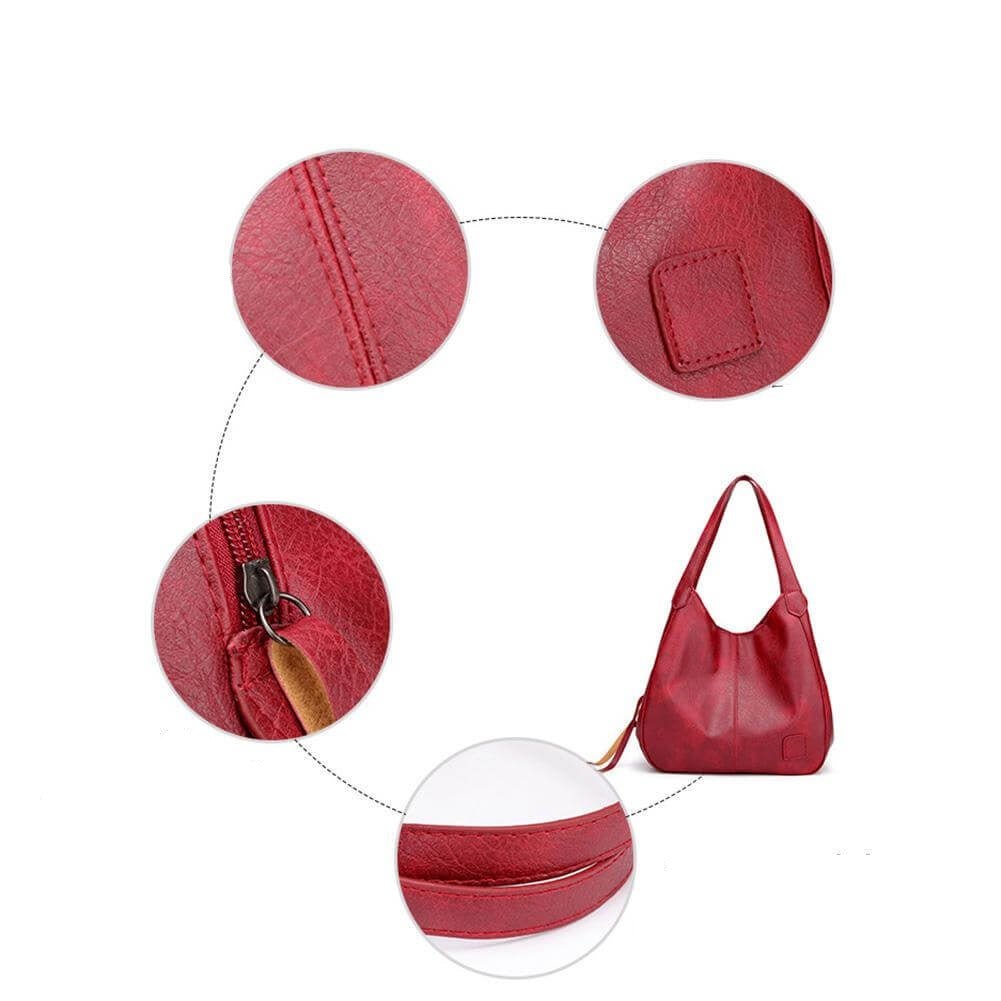 Vivanta | Grote Vegan Leren Tas-Handtassen-Calora-Auburn-Calora