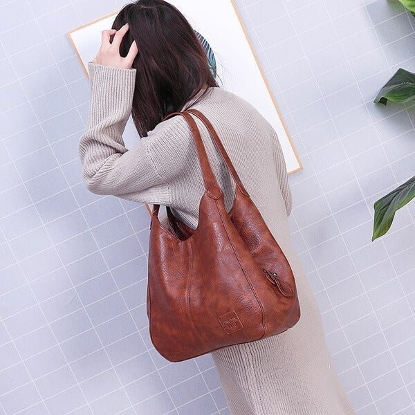 Vivanta | Grote Vegan Leren Tas-Handtassen-Calora-Auburn-Calora