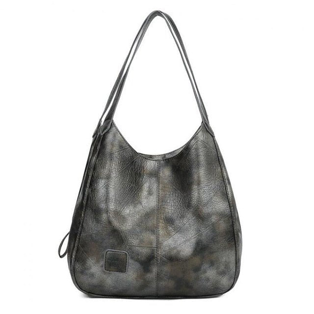 Vivanta | Grote Vegan Leren Tas-Handtassen-Calora-Grijs-Calora