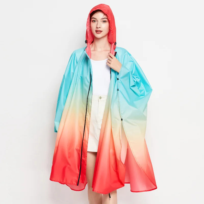 Vivid | Kleurrijke Dames Regenjas-Zomer Jassen-Calora-Blauw-Calora