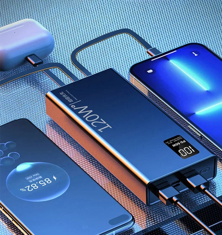 Voltix | Powerbank 50.000mAh - 4 in 1 120W Snellader Draagbare Acculader-Elektronica/Gadgets-Calora-Groen-Calora