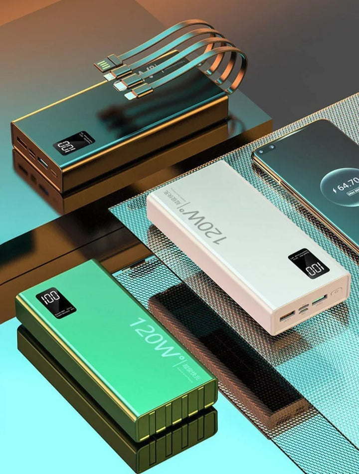 Voltix | Powerbank 50.000mAh - 4 in 1 120W Snellader Draagbare Acculader-Elektronica/Gadgets-Calora-Groen-Calora