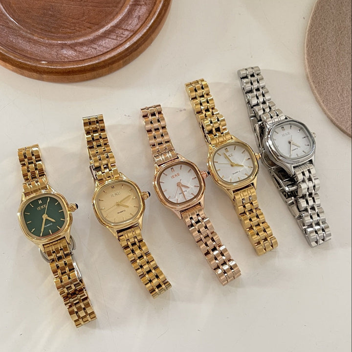 CALORA_ Vrouwelijke Retro Vierkante Zomerhorloge - Stijlvolle Quartz Armband