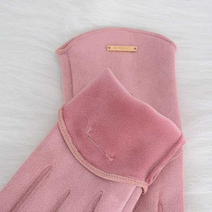 Vrouwen Herfst Winter Touchscreen Dunne Kasjmier Effen Handschoenen-Handtassen-Calora-beige-One Size-Calora