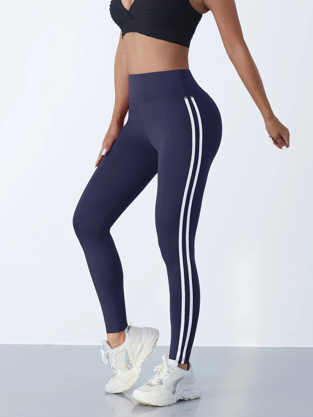 Vrouwen Hoge Taille Buikheffende Leggings-Sportkleding & Accessoires-Calora-Donkerblauw-S-Calora