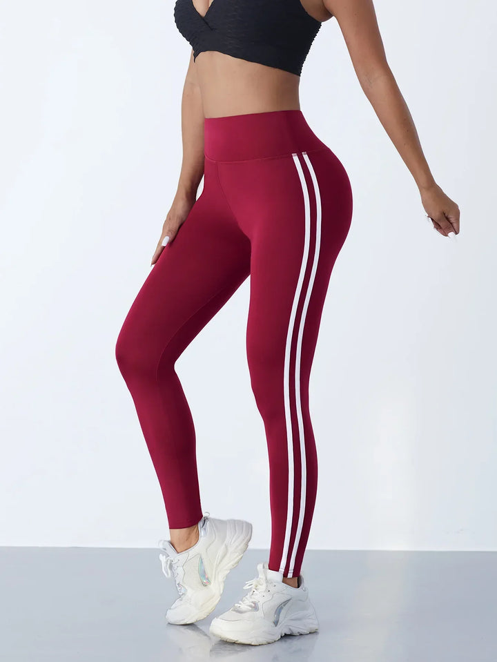 Vrouwen Hoge Taille Buikheffende Leggings-Sportkleding & Accessoires-Calora-Rood-S-Calora
