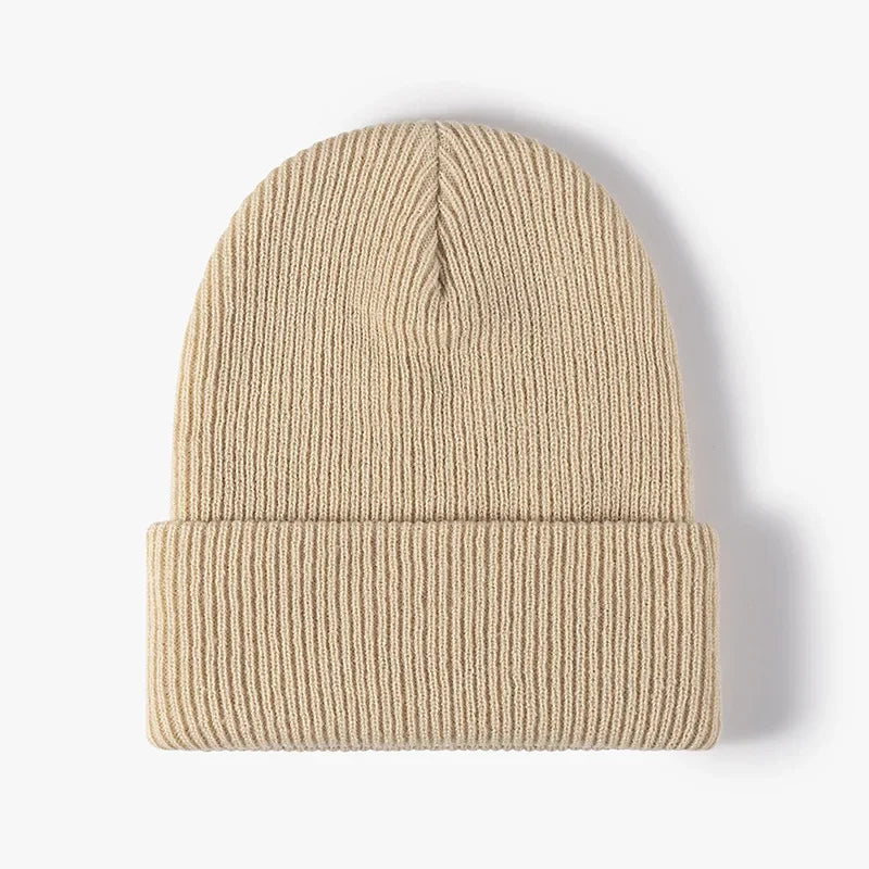 Warm Gebreide Beanie Muts - Herfst en Winter-Petten-Calora-Beige-One Size-Calora