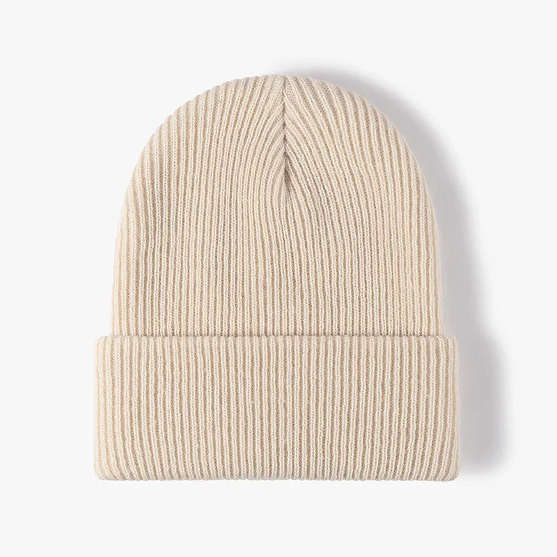 Warm Gebreide Beanie Muts - Herfst en Winter-Petten-Calora-Licht beige-One Size-Calora
