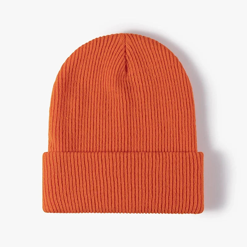 Warm Gebreide Beanie Muts - Herfst en Winter-Petten-Calora-Oranje-One Size-Calora