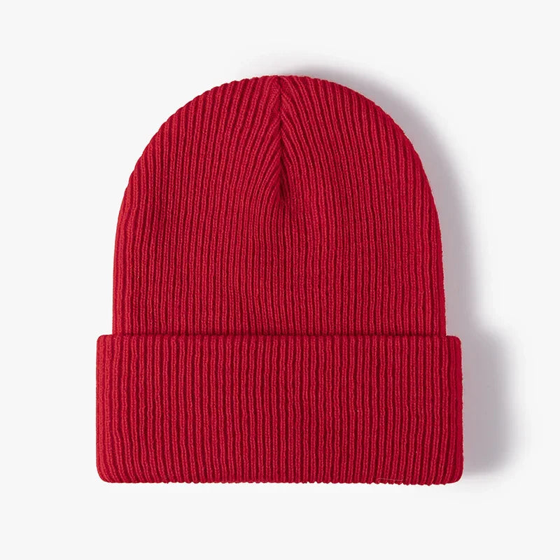 Warm Gebreide Beanie Muts - Herfst en Winter-Petten-Calora-Rood-One Size-Calora