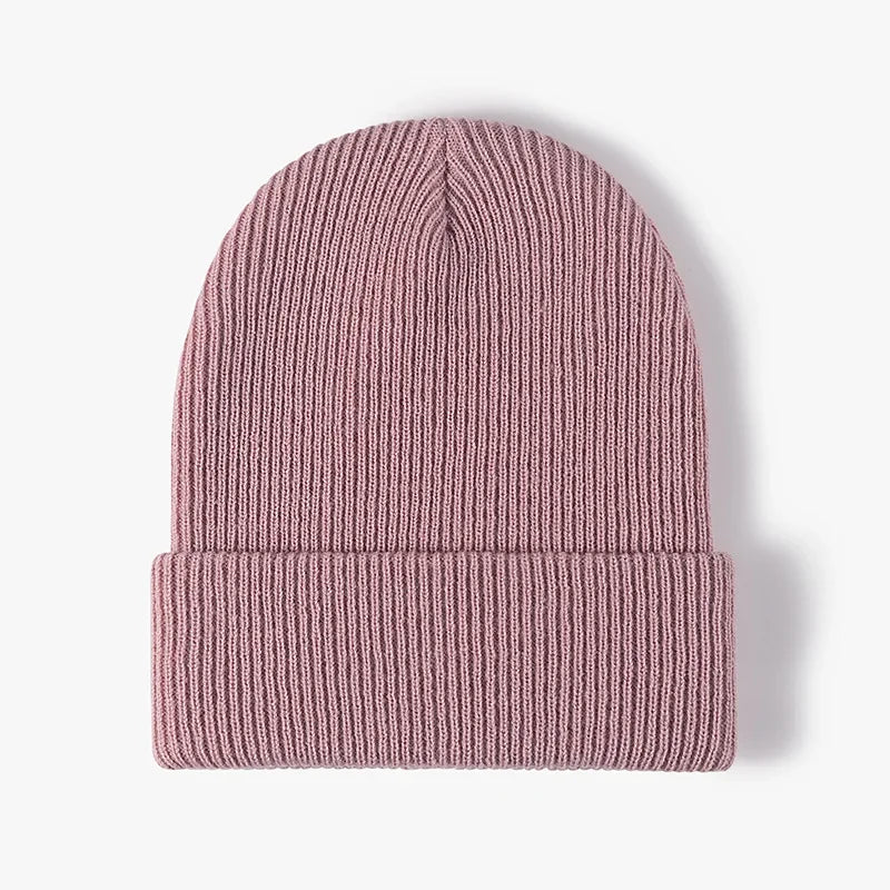 Warm Gebreide Beanie Muts - Herfst en Winter-Petten-Calora-Roze-One Size-Calora