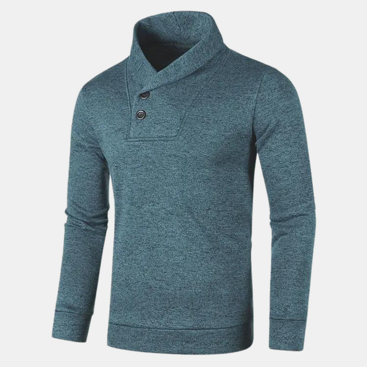 CALORA_ Warme Casual trui met halve col