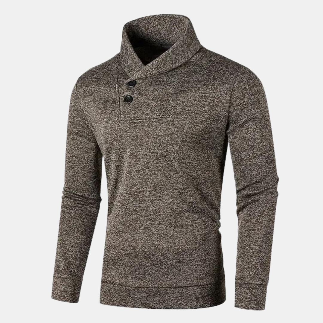 CALORA_ Warme Casual trui met halve col