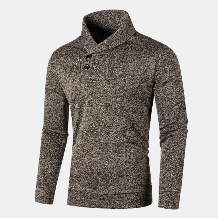 CALORA_ Warme Casual trui met halve col