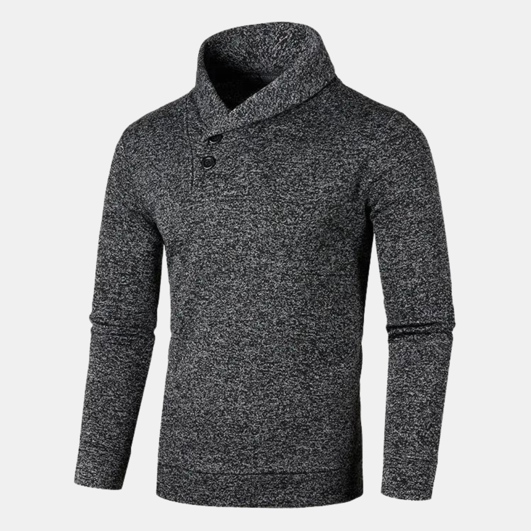 CALORA_ Warme Casual trui met halve col