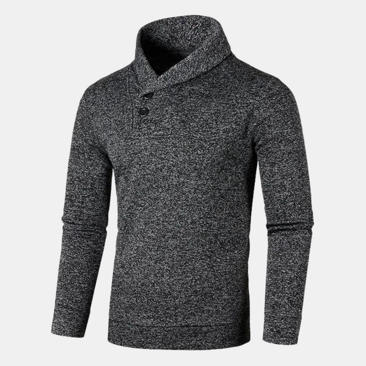 CALORA_ Warme Casual trui met halve col