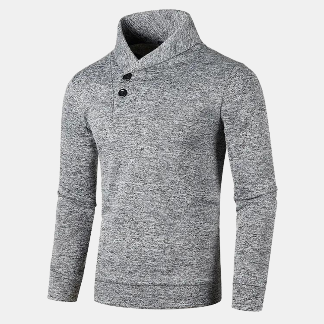CALORA_ Warme Casual trui met halve col