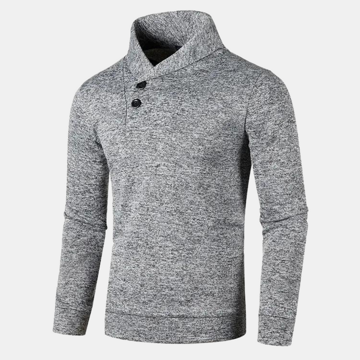 CALORA_ Warme Casual trui met halve col