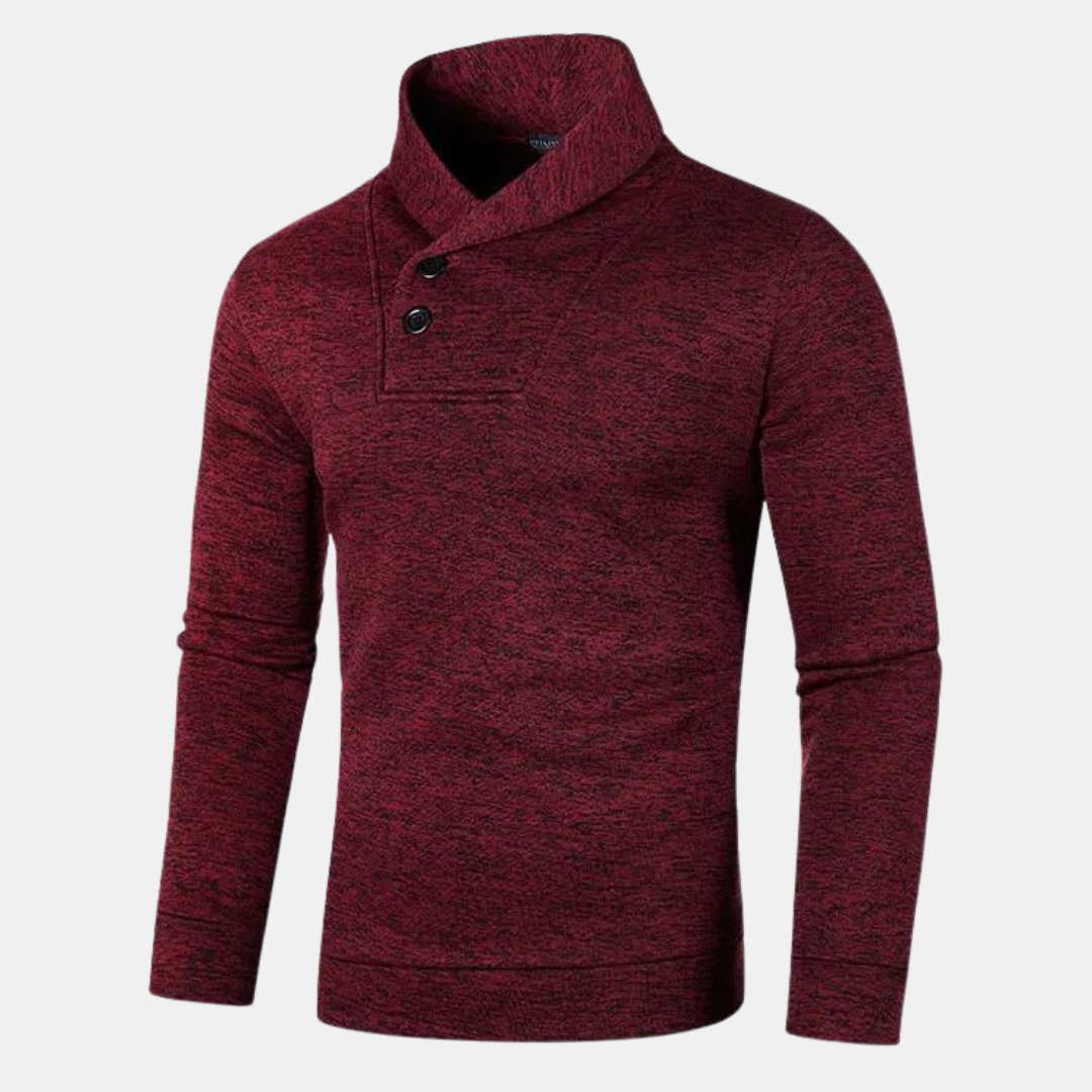 CALORA_ Warme Casual trui met halve col