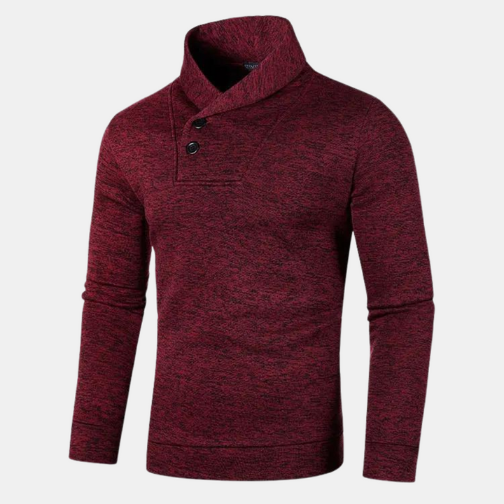 CALORA_ Warme Casual trui met halve col