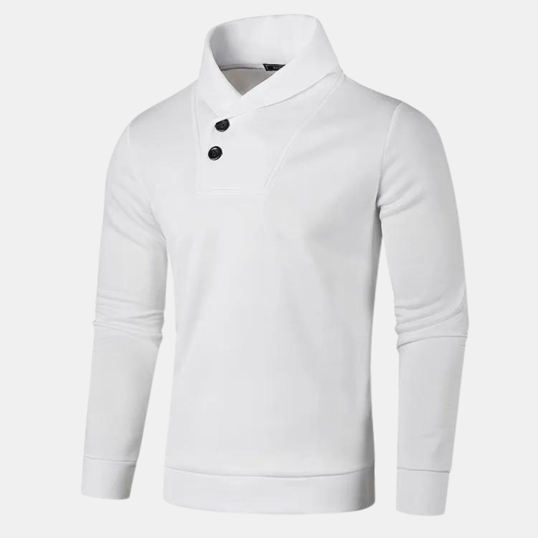 CALORA_ Warme Casual trui met halve col