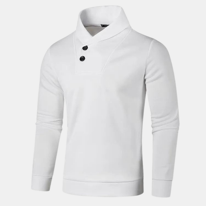 CALORA_ Warme Casual trui met halve col