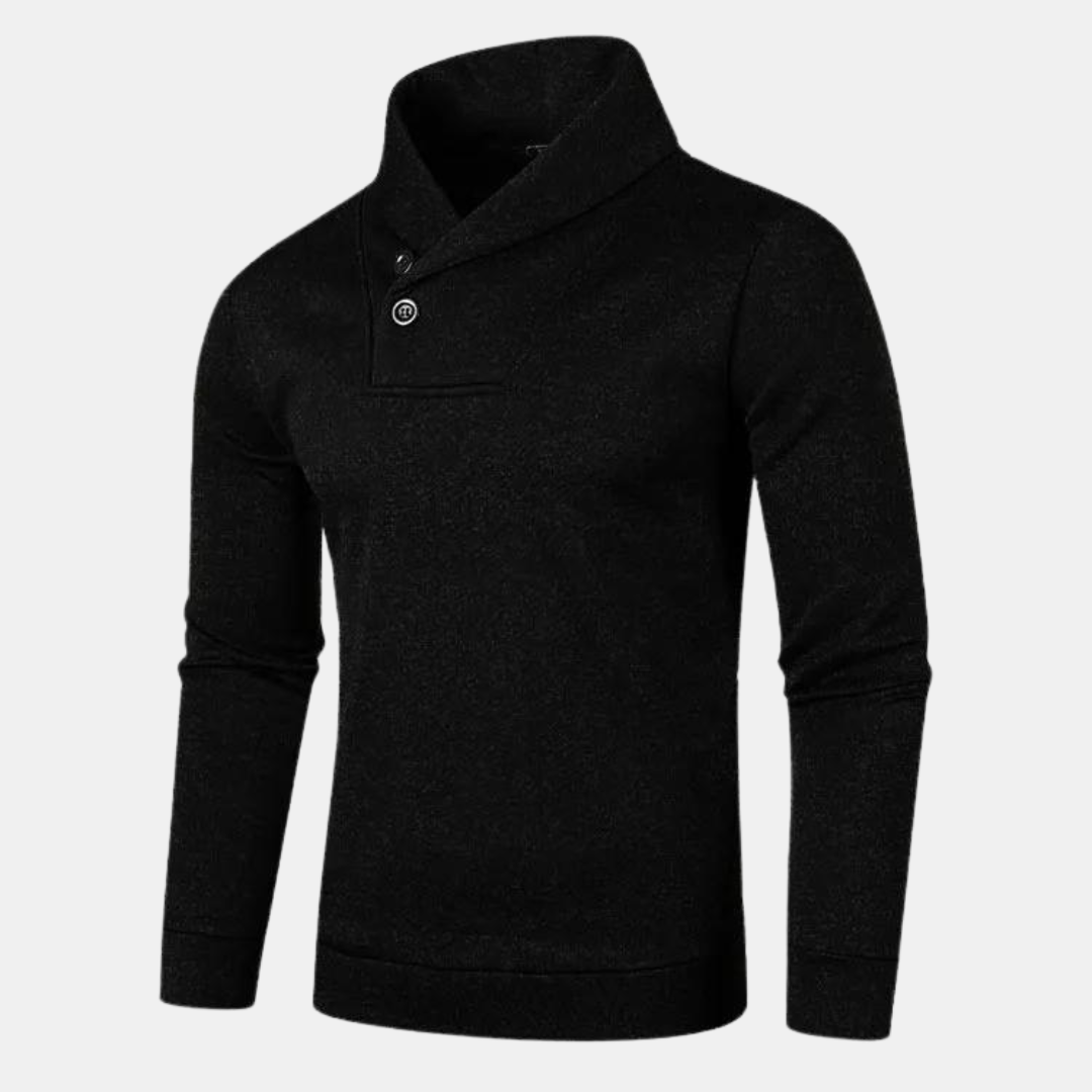 CALORA_ Warme Casual trui met halve col