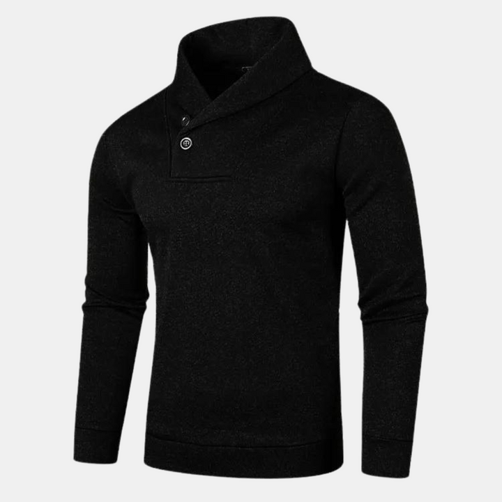 CALORA_ Warme Casual trui met halve col