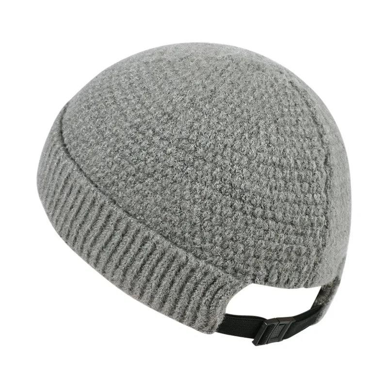 Warme Gebreide Winter Beanie Muts-Petten-Calora-Donkergrijs-55-60cm-Calora