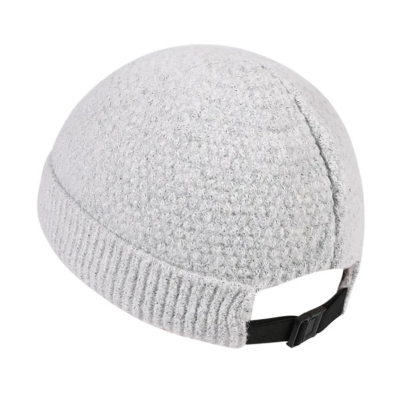 Warme Gebreide Winter Beanie Muts-Petten-Calora-Lichtgrijs-55-60cm-Calora