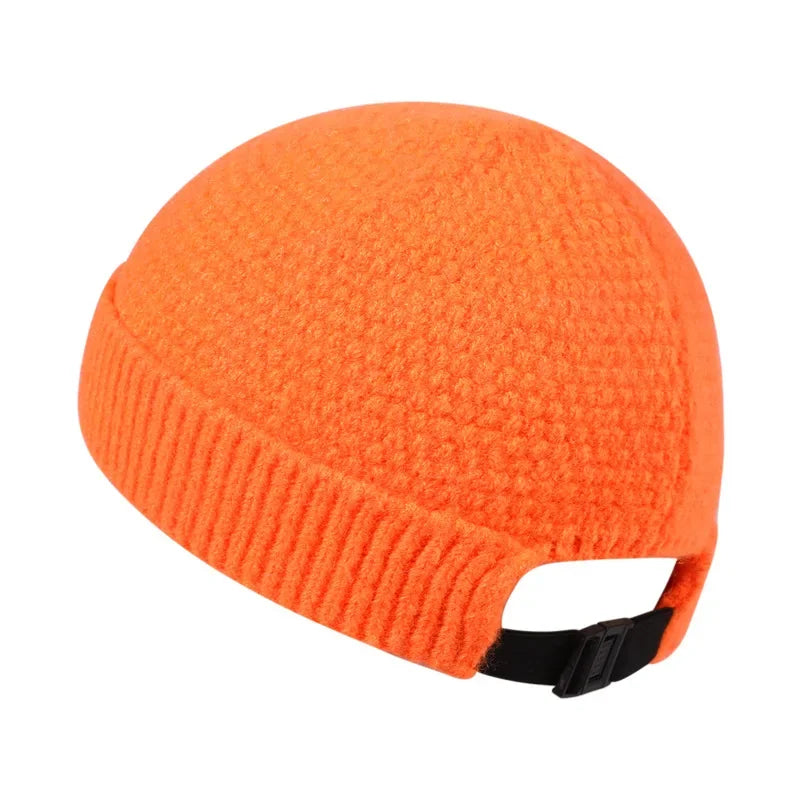 Warme Gebreide Winter Beanie Muts-Petten-Calora-Oranje-55-60cm-Calora
