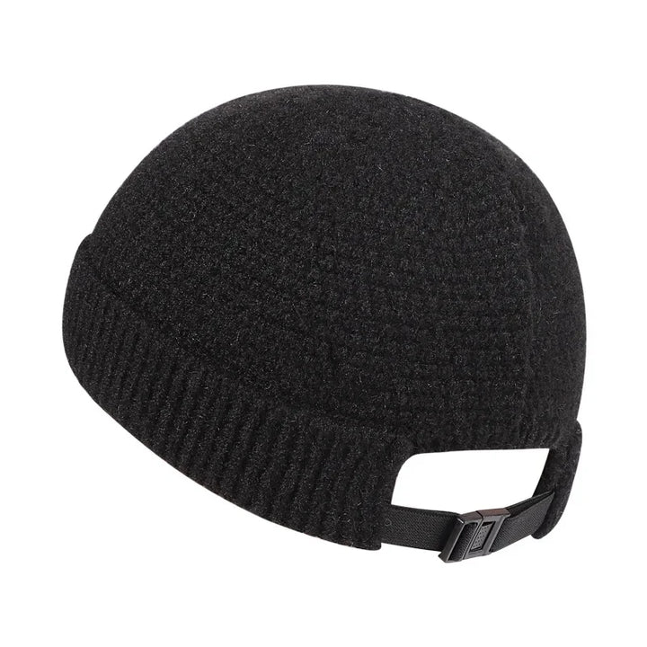 Warme Gebreide Winter Beanie Muts-Petten-Calora-Zwart-55-60cm-Calora