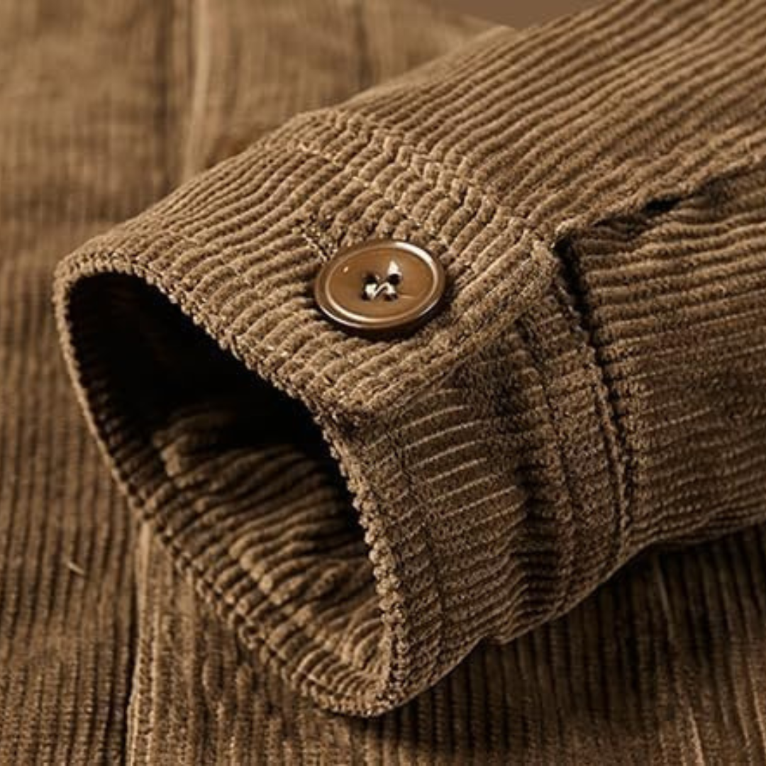 CALORA_ Warme Katoenen Windbreaker Jas met Volledige Rits en Kraag
