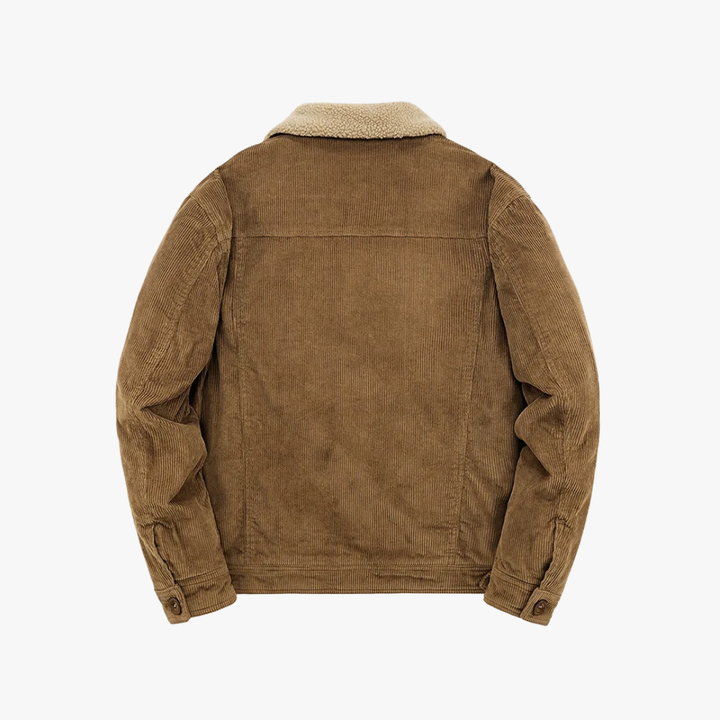 CALORA_ Warme Katoenen Windbreaker Jas met Volledige Rits en Kraag